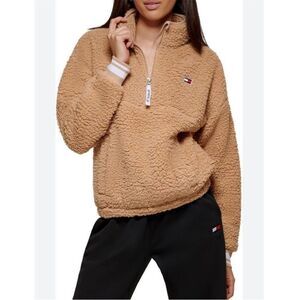 Tommy Hilfiger Sherpa Half Zip Pullover Sweater Top